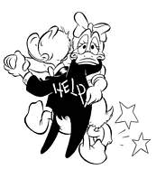 coloriage donald et daisy dansant